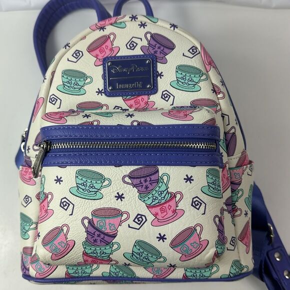 Disney Parks Loungefly Mad Tea Party Mini Backpack Alice In Wonderland Tea Cups - Picture 5 of 13